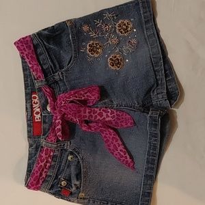 Bongo embroidered denim short